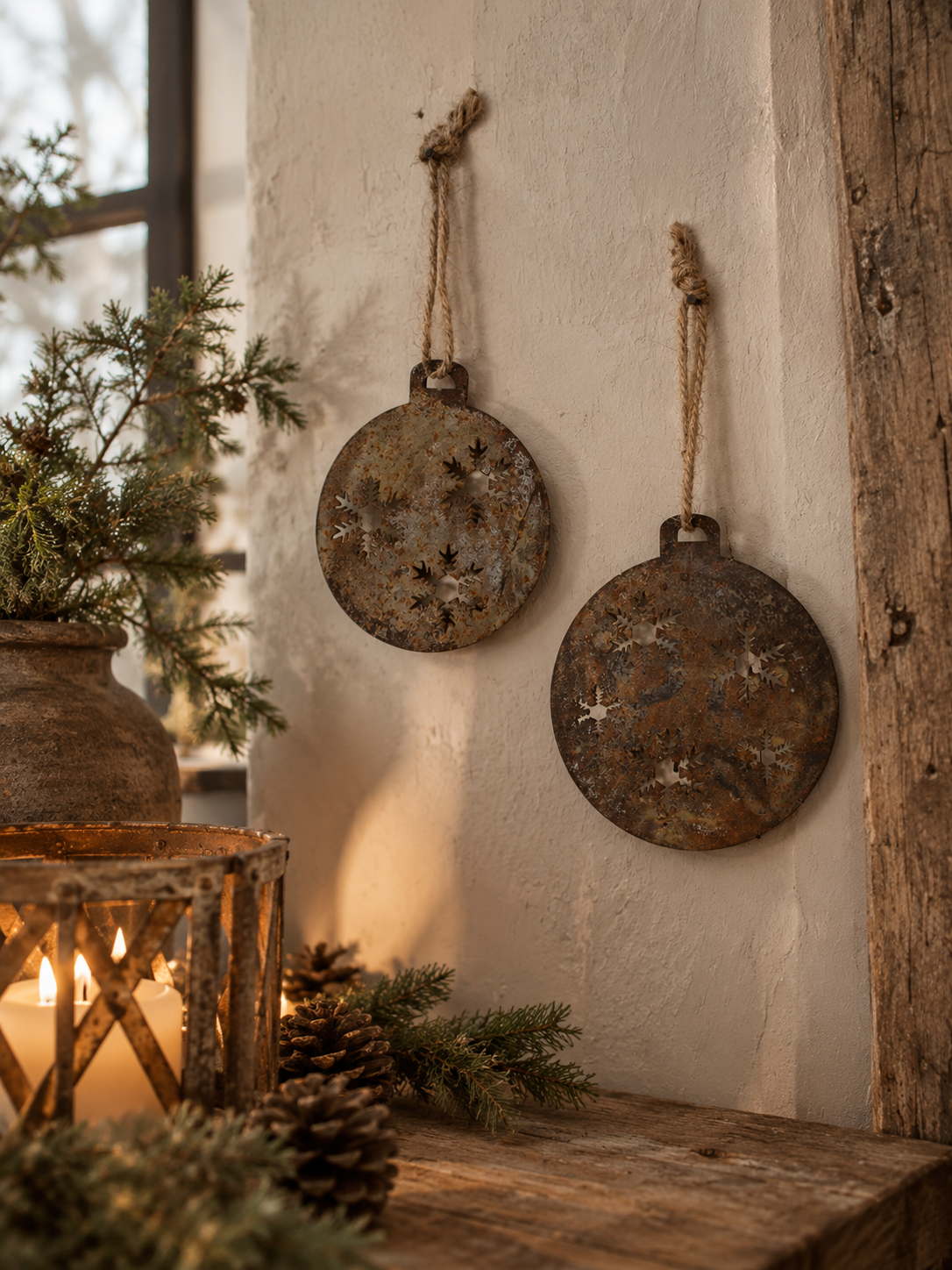 Kerst hanger "sneeuwvlok" (set van 2)