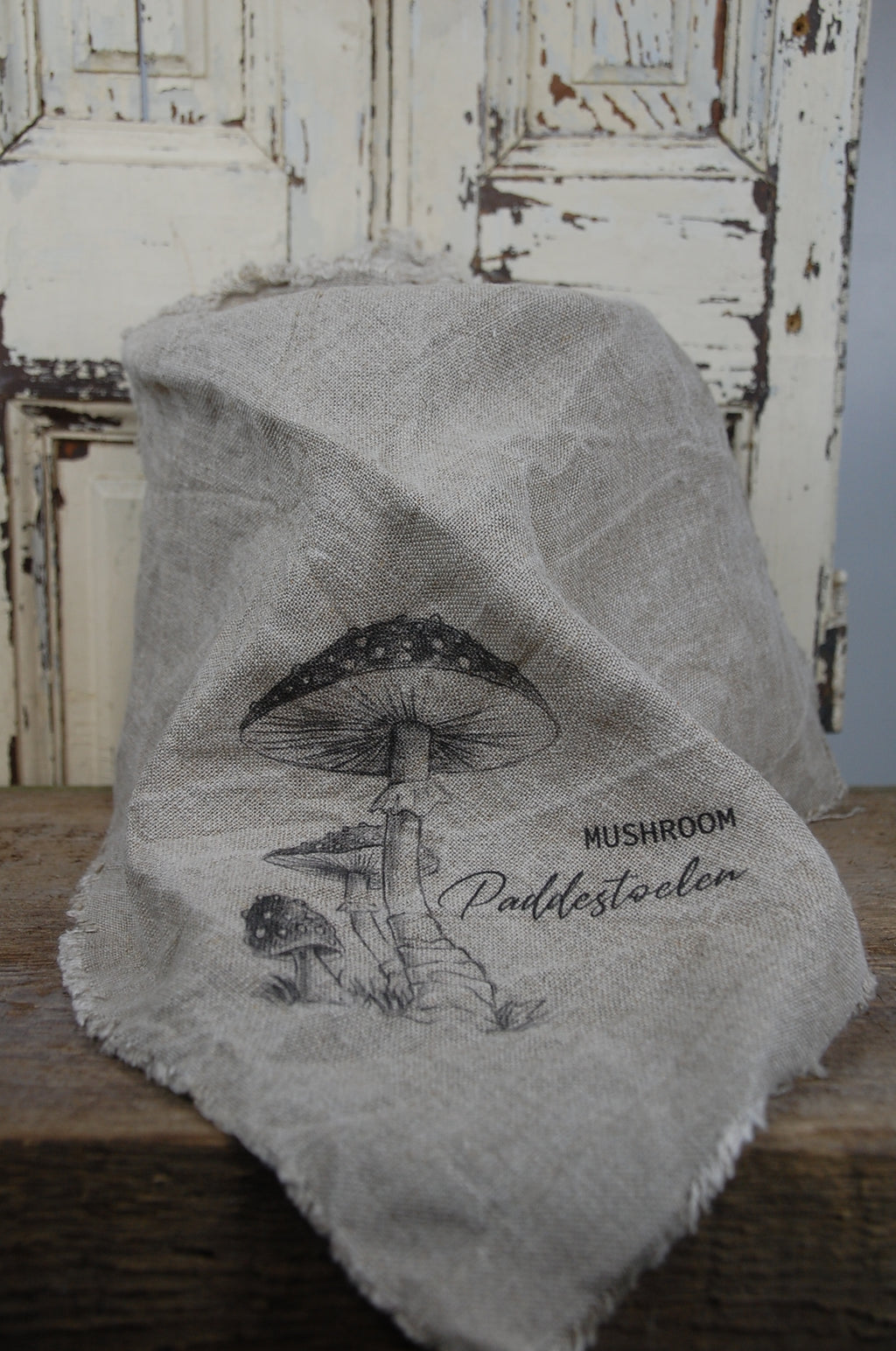 Shabbydoek met paddenstoelen